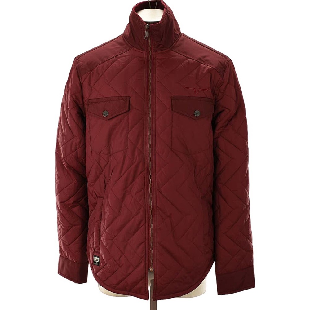 KIMES RANCH Burgundy SKINK Quilted Full Zip Jacket Medium NEW